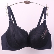 Large Size Sexy Print Bow Bralette 3/4 Cup One-Piece Push Up Bra High Quality Cotton Back Closure Soutien Gorge 5225
