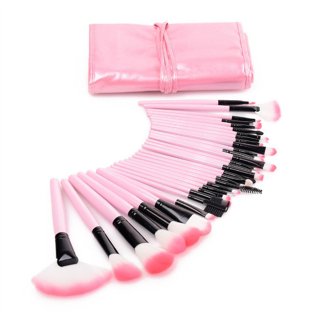 2015 HOT Professional 32 pcs Makeup Brush Set tools Make up Toiletry Kit Wool Brand Make