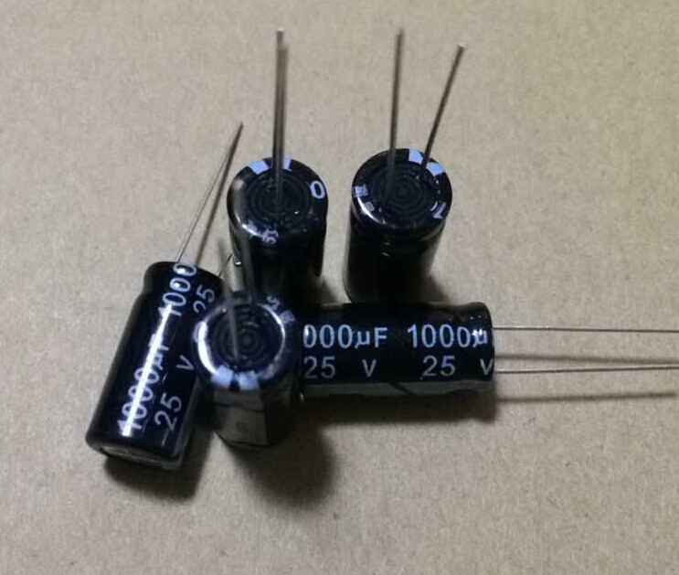 1000uF 25V 10 20 Aluminum electrolytic capacitor 50pcs lot
