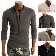 2015 Solid Color  shirts Men’S Summer New Fashion Solid Color Long-Sleeved  Sports&Outdoor Designer Slim Casual Men sweater