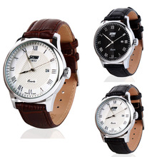 Famous Brand SKMEI Fashion Leather Strap Quartz Men Casual Watch Calendar Date Work For Men Dress Wristwatch 30M Waterproof
