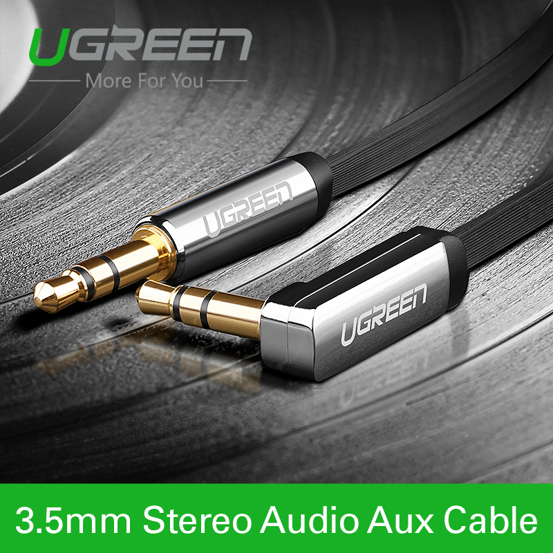 Ugreen 3 5mm audio cable 90 degree right angle flat jack 3 5 mm aux cable