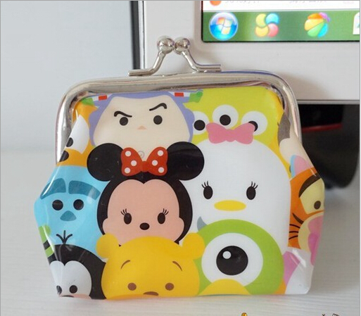10pcs/lot Tsum Tsum Coin Purse Cartoon Mickey Minnie Wallet Bag for Kids Gifts