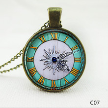 New Brand Fashion Cabochon Jewelry Vintage Choker Antique Silver Alloy Galaxy Collar Clock Statement Necklaces For