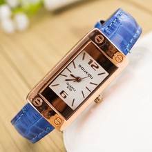 Hot 2015 New Fashion Luxury Rectangle Style Casual Watch Women Wristwatch Quartz Watch Relogio Feminino Hours