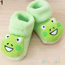 Newborn Baby Boy Girl Anti Slip Shoes Animal Cartoon Slippers Boots Socks 1QEA