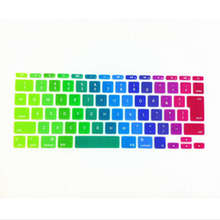 Japanese JP keyboard Rainbow English Letter Keyboard Cover Skin Protector 100X For Apple MacBook Air 11″ 11.6 For Mac book 11″