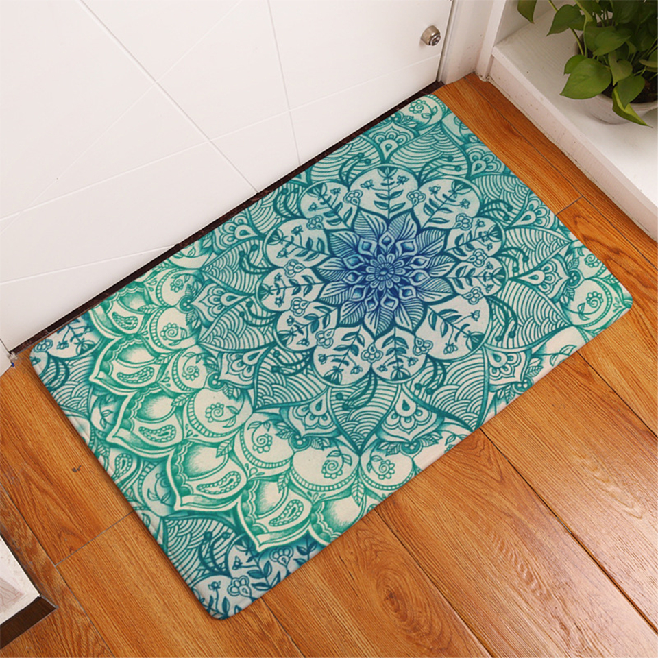 BeddingOutlet Bohemian Mandala Flower Carpet Polyester