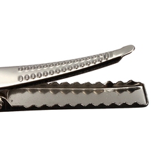 Brand New 50Pcs 35mm Bow Prong Crocodile Alligator Teeth Hair Clip Pinch DIY Silver Metal New