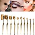 2016 HOT New Arrival Nylon Bristle material 10PCS Toothbrush The New Mermaid Makeup Brush Foundation Oval