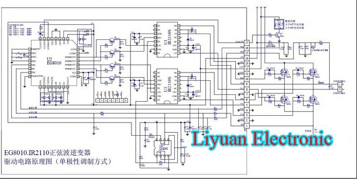 Однофазный частотный преобразователь на EG8010 с PFC и чистым синусом.