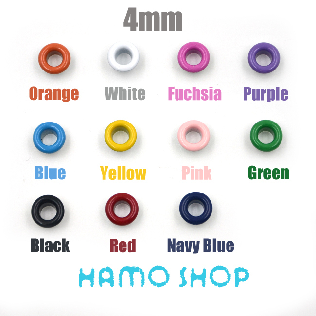 Гаджет  Free Shipping 100pcs/lot Hole Size 4mm Metal Eyelets Buckle Metallic Scrapbook garment accessories Mixed Color LeatherCraft  None Дом и Сад