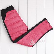 New Hot Autumn Winter cold windproof children warm plus velvet pants girls cotton down trousers fashion