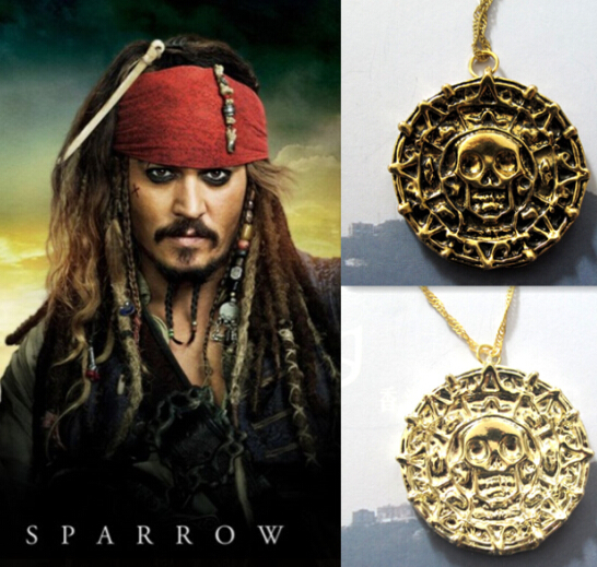 Pirates of the Caribbean Necklace Man eskitme kolye Aztec Skull Pendant Necklace Collares Mujer Man Jewelry