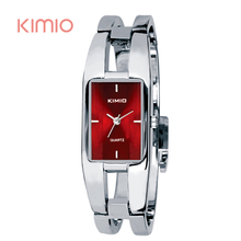 Kimio Woman Watches 2015 Brand Luxury Rectangle Stainless Steel Bracelet Watch For Women Dress Quartz-watch Wristwatches Clock