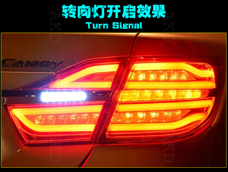 AKD Car Styling Camry V55 LED Tail Light New Camry Tail Lights 2015 Toyota Camry Rear Trunk Lamp DRL+Turn Signal+Reverse+Brake