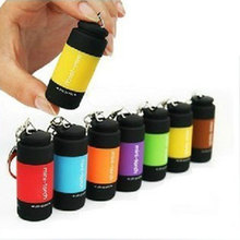 Mini Keychain Pocket Torch USB Rechargeable LED Light Flashlight Lamp 0.3W 25Lm Multicolor Mini-Torch Brand new