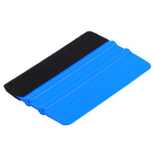 1pc Car Vinyl Film Wrapping Tools Blue Color Scraper Squeegee with Felt for Edge Size Free