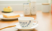 Blue and White Vine Coffee Mug Cup and Saucer Sets European ceramic Tableware high grade afternoon