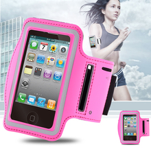 for iphone4 4S 4G Waterproof PU Leather Brush Workout Sport Gym Case Arm band Exercise Cover