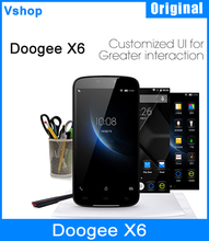 Unlocked Doogee X6 5.5 inch Original Cellphone Android 5.1 ROM 8GB RAM 1GB Dual SIM MTK6580 Quad Core 1.3GHz Smartphone 3G WCDMA