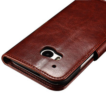 Luxury PU Leather Wallet Case For HTC One M9 Flip with Stand Design and Card Slot