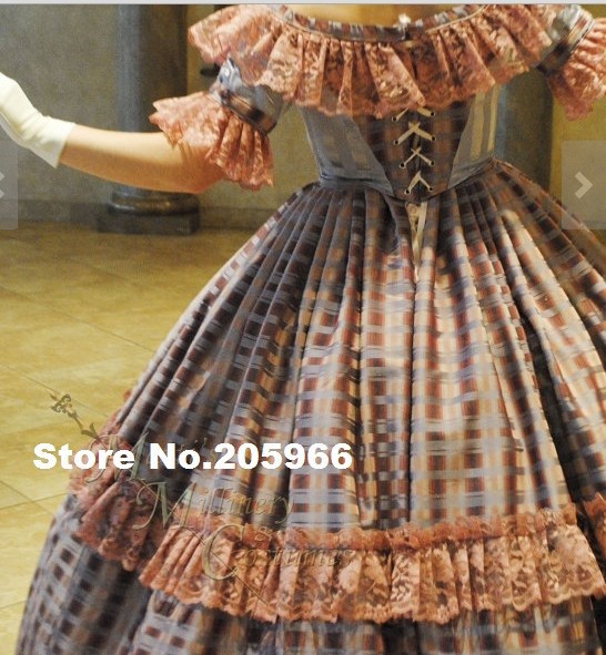 CUSTOM MADE 4 pieces 1800s font b Tartan b font Victorian Bridal Civil War Steampunk Plaid