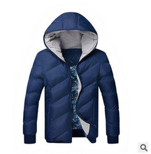 2015 Hot mens winter jacket men’s hooded wadded coat outerwear male slim casual cotton outdoors outwear down jacke WT38