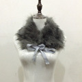 New Fur Tube Infinity winter poncho and capes rabbit fur blanket cashmere women capes rabbit plaid