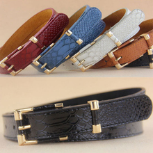 Delicate Female faux leather belt crocodile grain waist belt for Lady trend Free Size Hot Selling