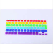 AZERTY French Rainbow keyboard cover for Apple macbook Air Pro Retina 13 15 17 Protective Stickers for mac book laptop Skin