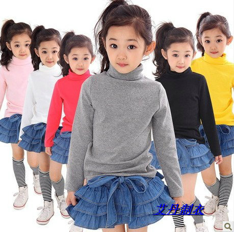 Гаджет  2014 new autumn and winter paragraph girls clothing baby child long-sleeve T-shirt girls