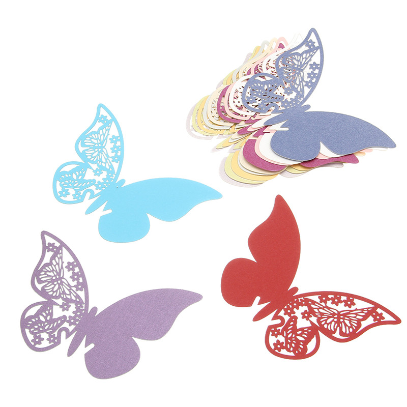 12pcs pack butterfly place wine glass cup paper card name cards wedding event festive 12pcs pack butterfly place wine glass cup paper card name cards wedding event festive