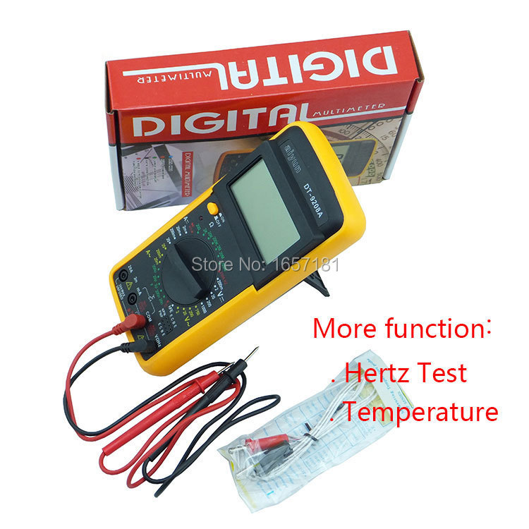 Digital Multimeter Volt Amp Ohm Hz AC/DC Tester 8Fuction DT9208A