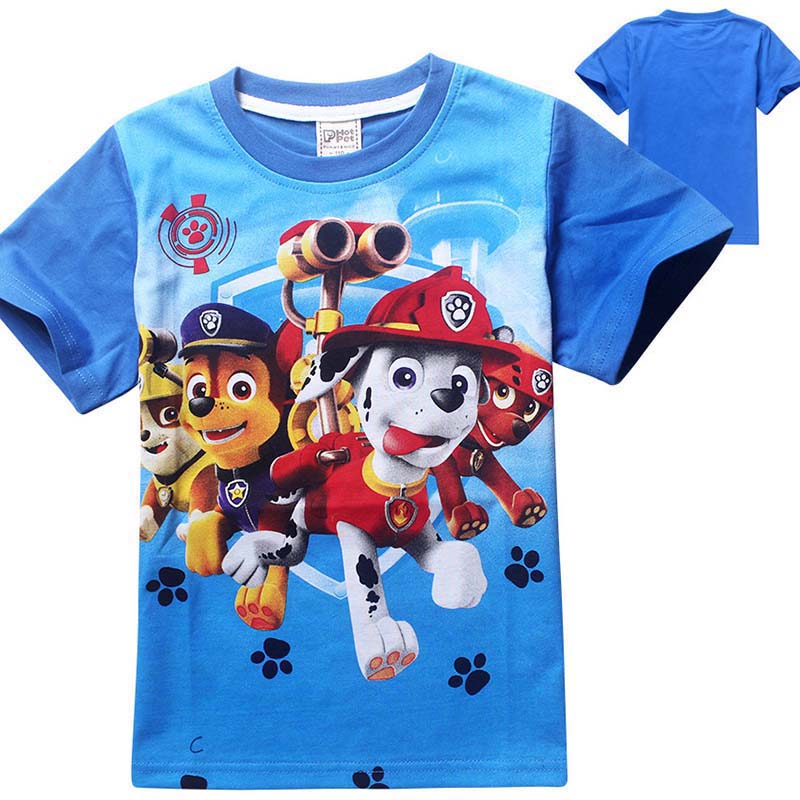 Children's T-Shirts Dog Patrol Clothes  For Boys Cartoon Casual Kids Girls Tops Fashion Clothing Costume T shirts tshirt enfant