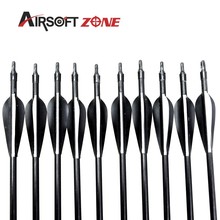12PCS New Style Fiberglass Arrows with Nocks Proof Fiber Glass RECURVE BOWS Silver Arrowhead Airsoftsports