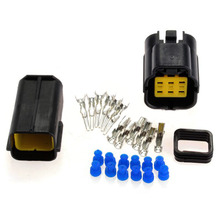 Top Quality 1 Kit 6 Pin Way Waterproof Wire Connector Plug Car Auto Sealed Electrical Set For Set Car Truck Boat ect