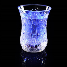 2015 Beautiful Colorful beads point induction Cup Sparkling beer mug LED flash water induction mug