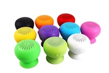10 pcs/lot Mini Speaker Mushroom Waterproof Silicon Suction Cup Handfree for smartphone