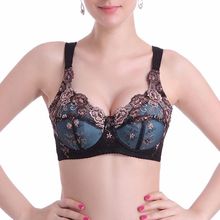 Free shipping 34 – 48 B C D E Thin Womens Full Coverage Underwire Non-padded Embroidery Bra-502