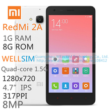 Original Xiaomi RedMi 2A Hongmi 2A Red Rice 2A Mobile Phone 4.7″IPS 1280×720 1GRAM 8GROM Quad Core1.5G  Android 4.4 8MP