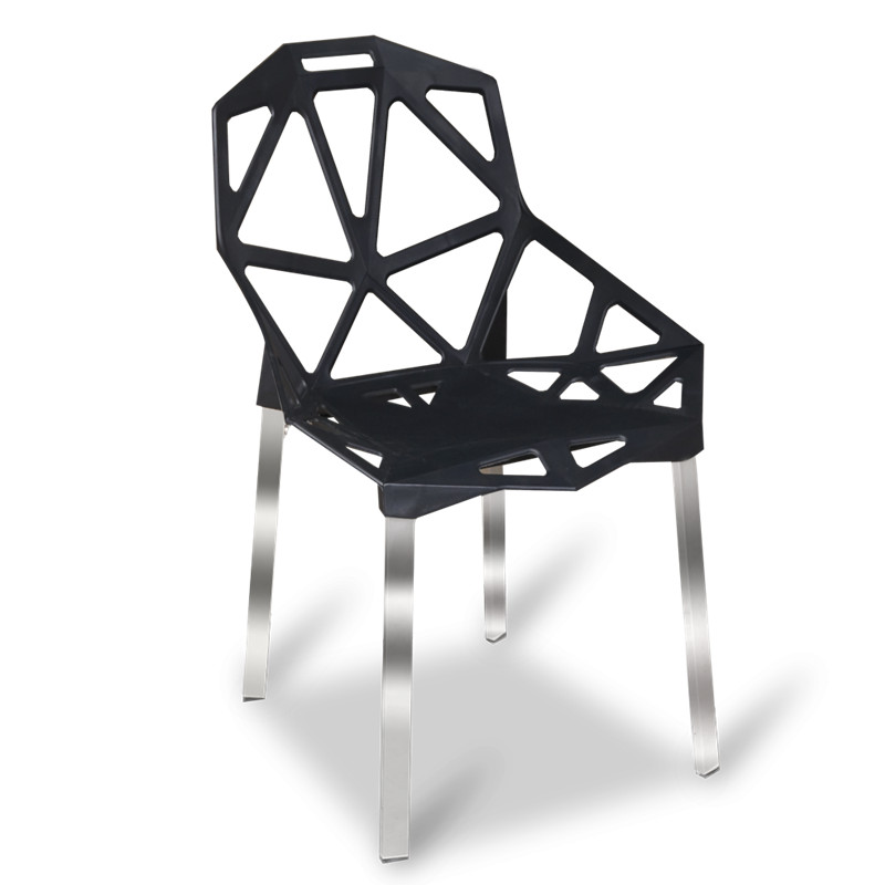 European and American plastic chairs. The geometric pattern of hollow