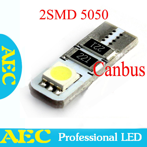 HK Post free 300x Car Auto LED Canbus no error 194 168 T10 W5W 2 SMD 5050 Wedge LED Light Bulb Lamp 2SMD White DC 12V