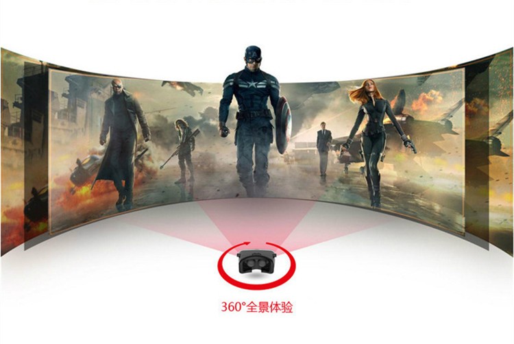 Real 3D Glasses Cardboard!Adjustsble 3D VR Box Virtual Reality Movie Game Glasses  For 4.7-6.0 inch Phone + Bluetooth Remote Control (3)