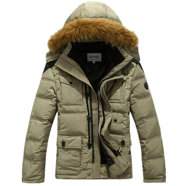 2015 Mens Parka Jacket Cheap Thick Warm Duck Down Winter Jacket