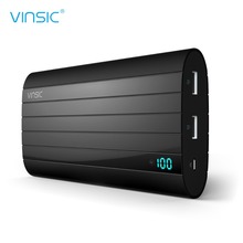 Vinsic новое поколение 20000 мАч смарт-чехол идентификации оптово-двойной порт USB зарядное устройство универсальный для iPhone 6 s Samsung S6 сяо ми площадку