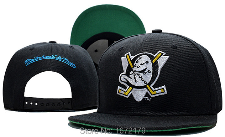 NHL Vintage Anaheim Mighty Duck Black Snapback Hats Cap