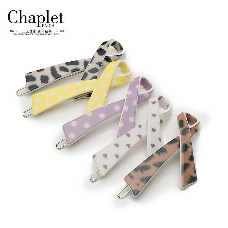 Minimalist fashion hair jewelry Korea cute Leopard print hair clip hair bangs clip point folder issue