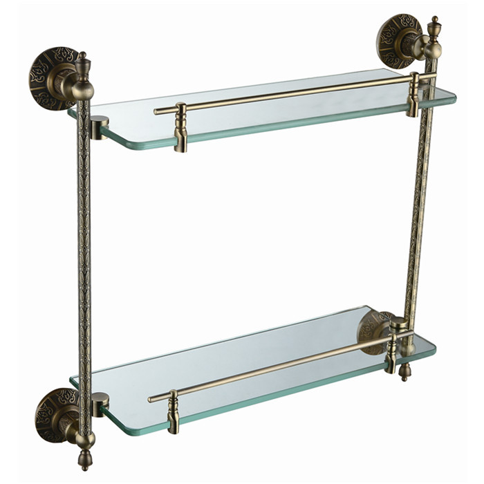 brass glass shelf, bathroom shelf,shelves, Antique Bronze bathroom fittings,bathroom accessories  AB012a-1