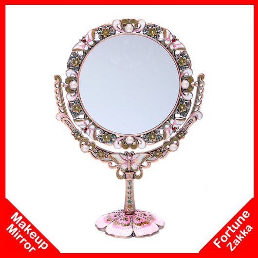 Oval Vintage Cosmetic Mirror Makeup Vanity Table Makeup Mirror Of Makeup Desktop Antique Personalized Compact Mirror With Handle